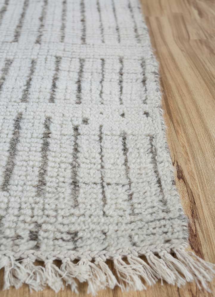 Wollteppich quadratisch - 75 x 75 cm - creme - Image 3