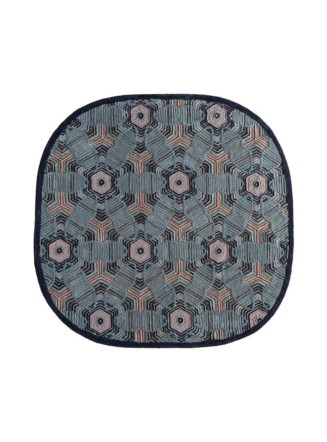 Wollteppich sonderform - 240 x 170 cm - mehrfarbig