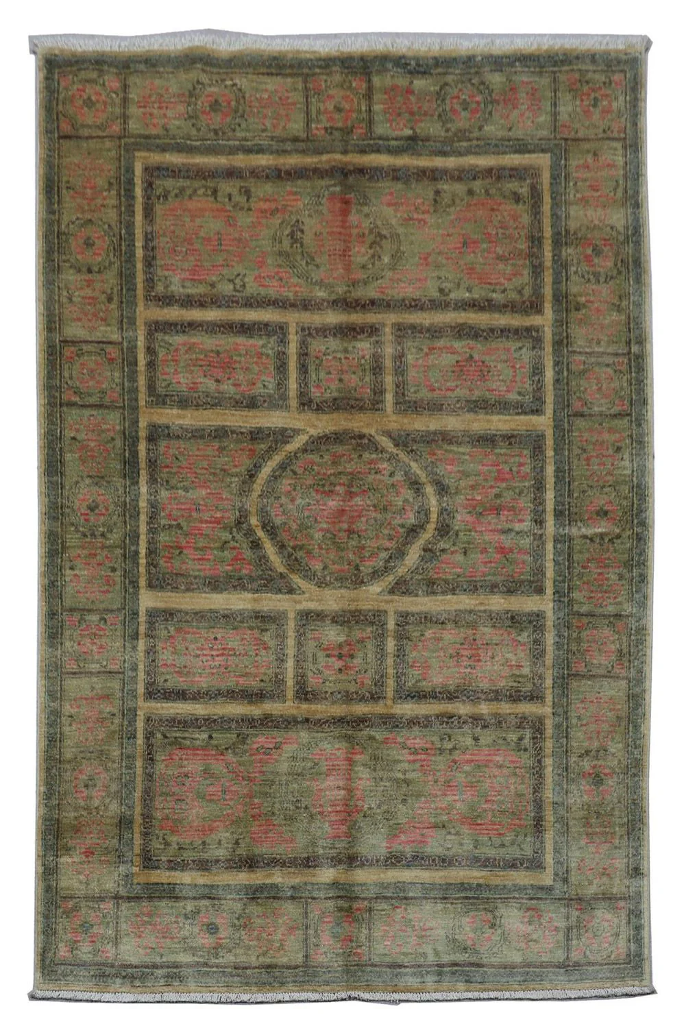 Ziegler Teppich 220 x 120 cm - olivgrün