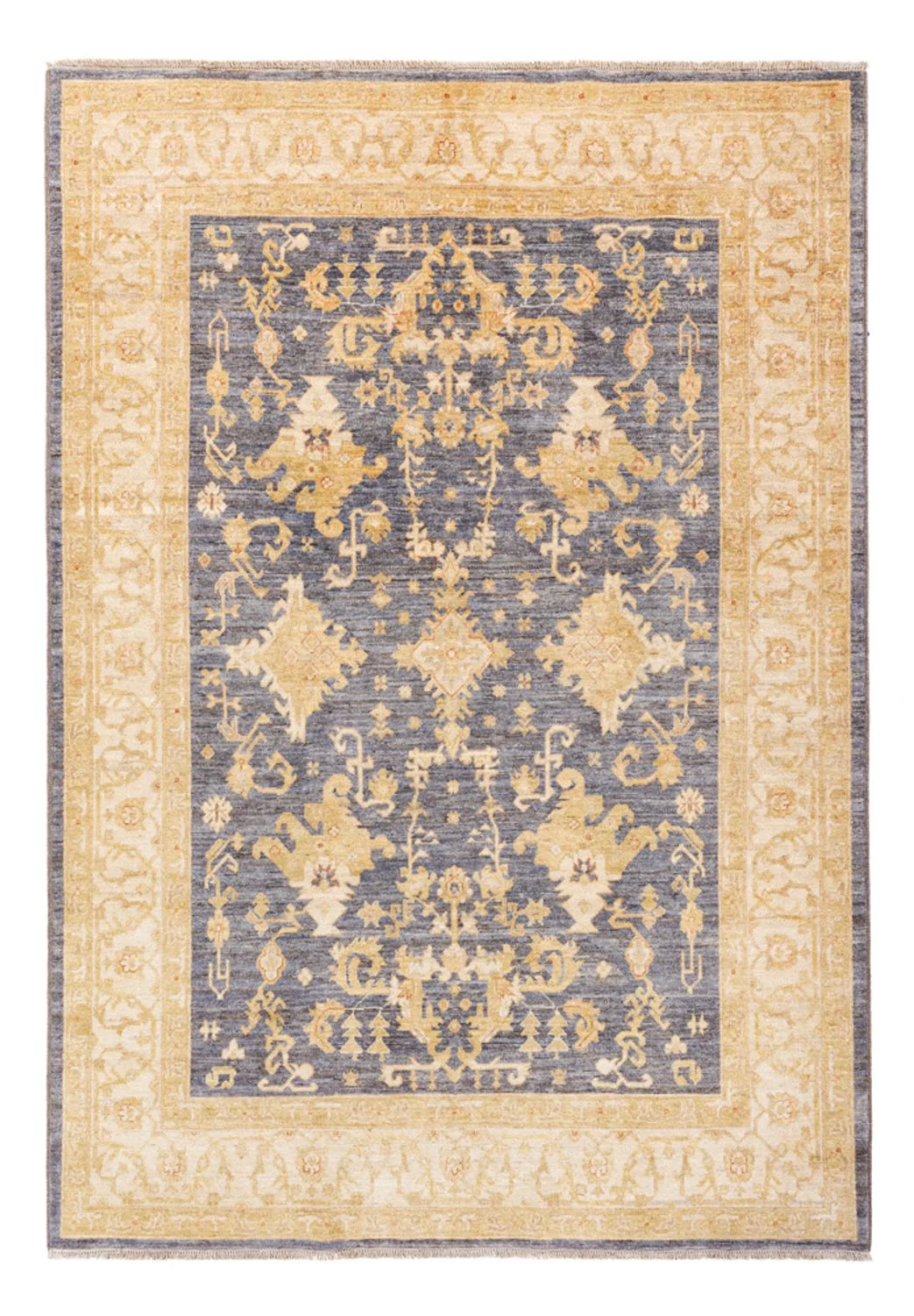 Ziegler Teppich - 247 x 173 cm - seeblau