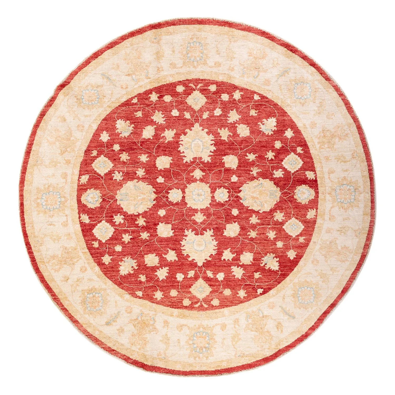 Ziegler Teppich rund - 201 x 200 cm - rot